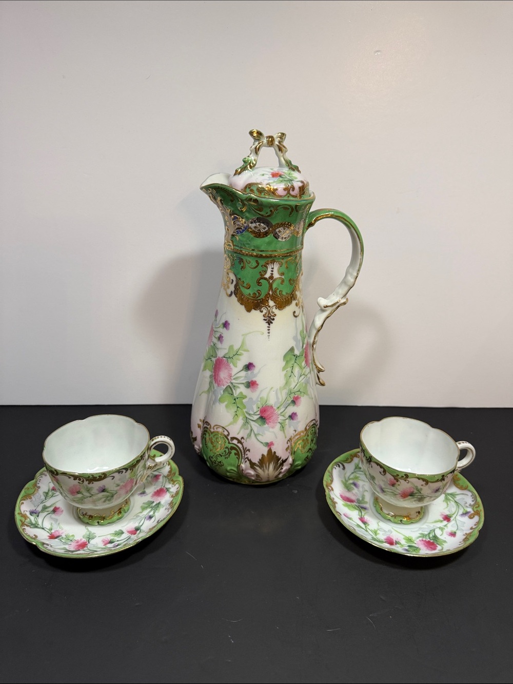 Antique Export Porcelain Chocolate Service